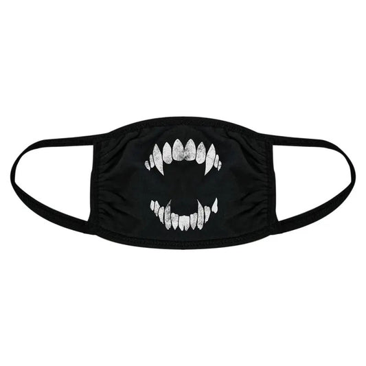 Vampire Teeth Face Mask Funny Halloween Fangs Novelty Graphic Nose And Mouth Covering Funny Masks for Adults Halloween  Novelty Masks for Adults Black