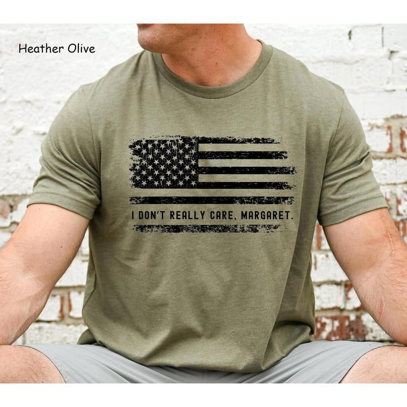 Vance Shirt I Don't Really Care Margaret American Flag USA Shirt Pro Trum Shirt JD Vance Funny Meme Shirt Patriotic Shirt