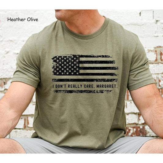 Vance Shirt I Don't Really Care Margaret American Flag USA Shirt Pro Trum Shirt JD Vance Funny Meme Shirt Patriotic Shirt