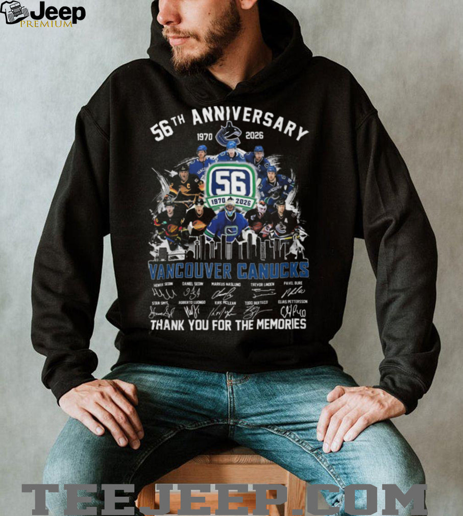 Vancouver Canucks 56th Anniversary 1970 2026 Players Signature Hockey T Shirt