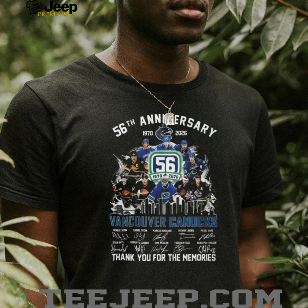 Vancouver Canucks 56th Anniversary 1970 2026 Players Signature Hockey T Shirt