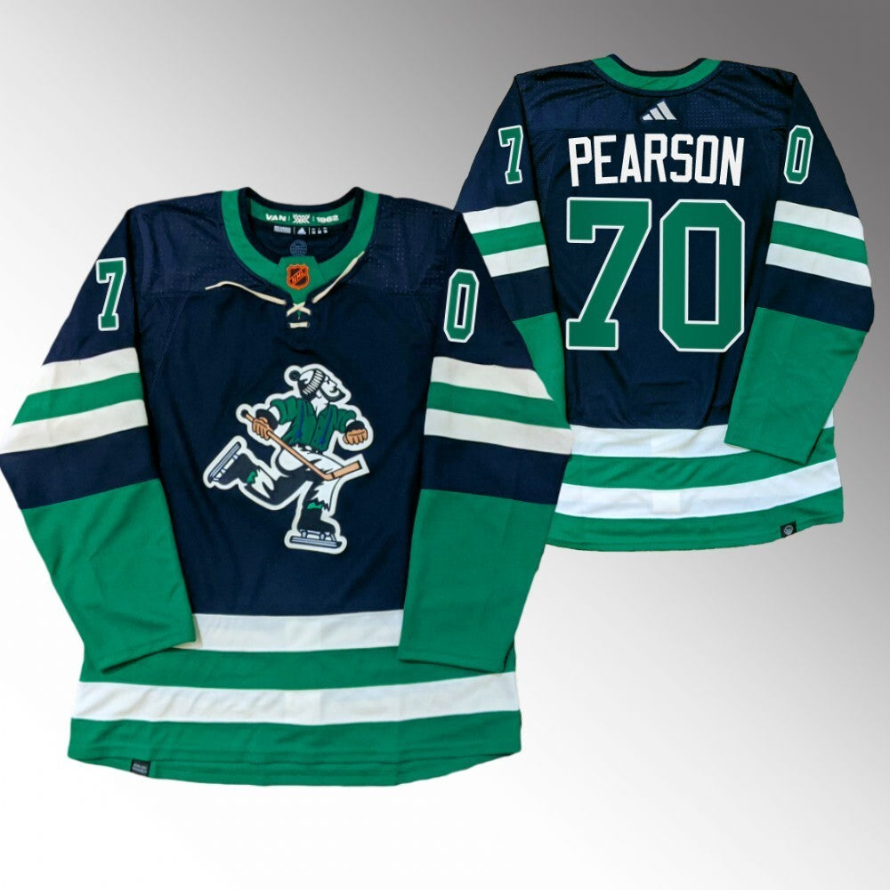 Vancouver Canucks #70 Tanner Pearson Navy PrimeGreen Jersey 2022-23 Reverse Retro