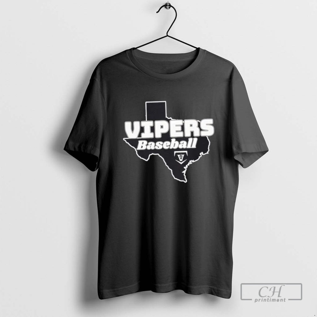 Vandegrift Crown Trio Baseball Texas Map T Shirt Sweater