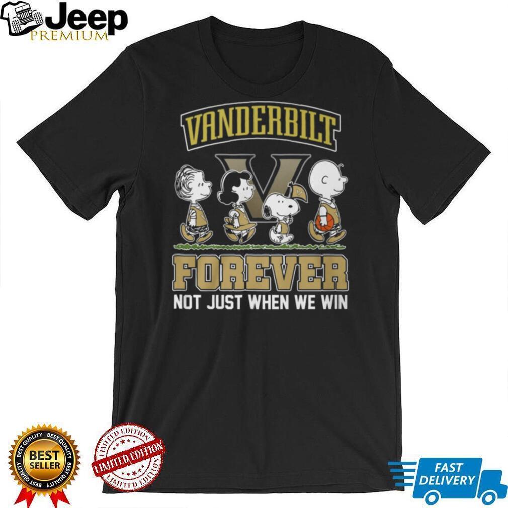 Vanderbilt Commodores Forever Peanuts Crew Black and Gold T Shirt