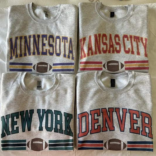 Varsity Style Football Sweatshirt Comfortable Fall Sweatshirt T-Shirts, Hoodie | WearSparks.com