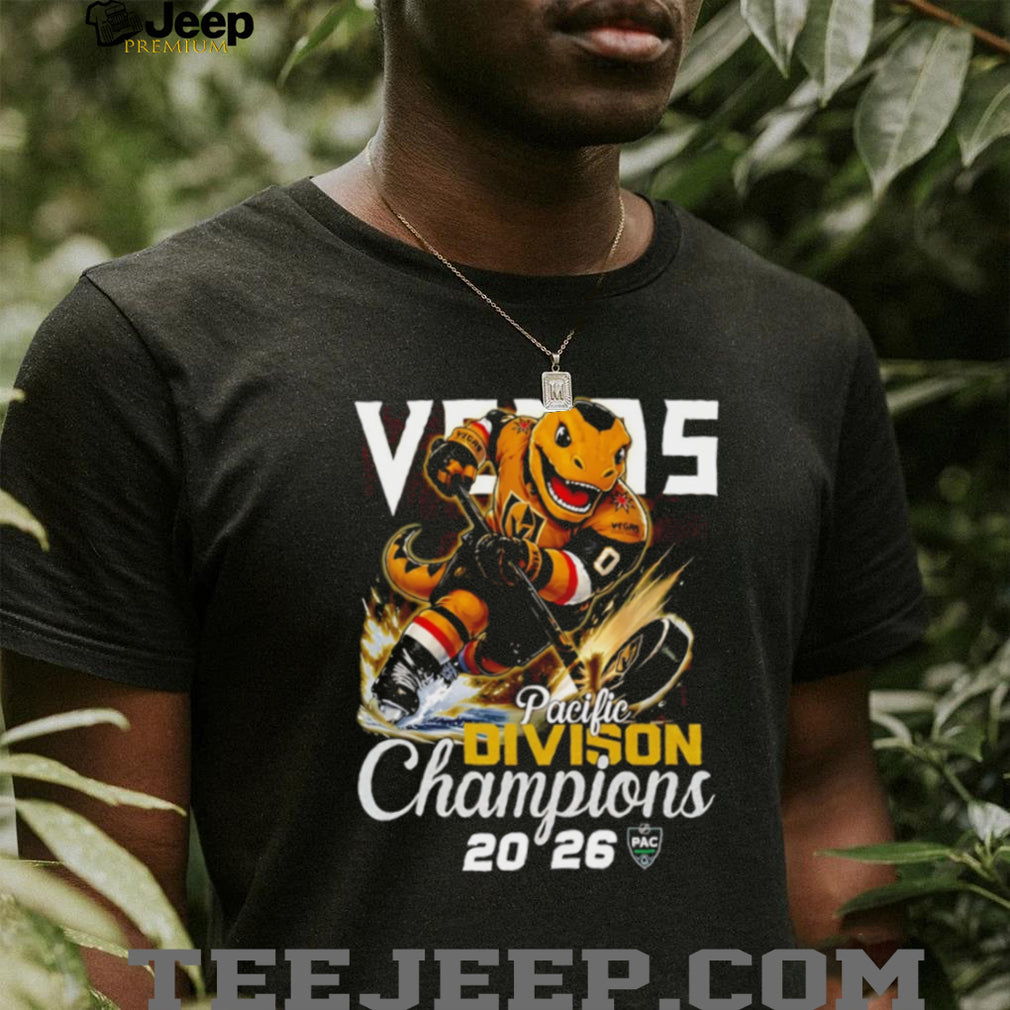 Vegas Golden Knights 2026 Pacific Division Champions Mascot T Shirt