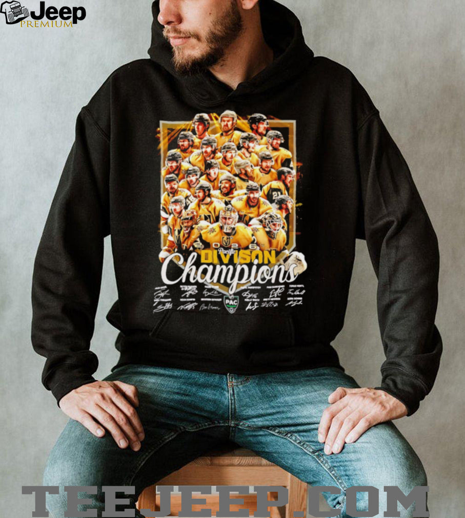Vegas Golden Knights 2026 Pacific Division Champions Roster T Shirt