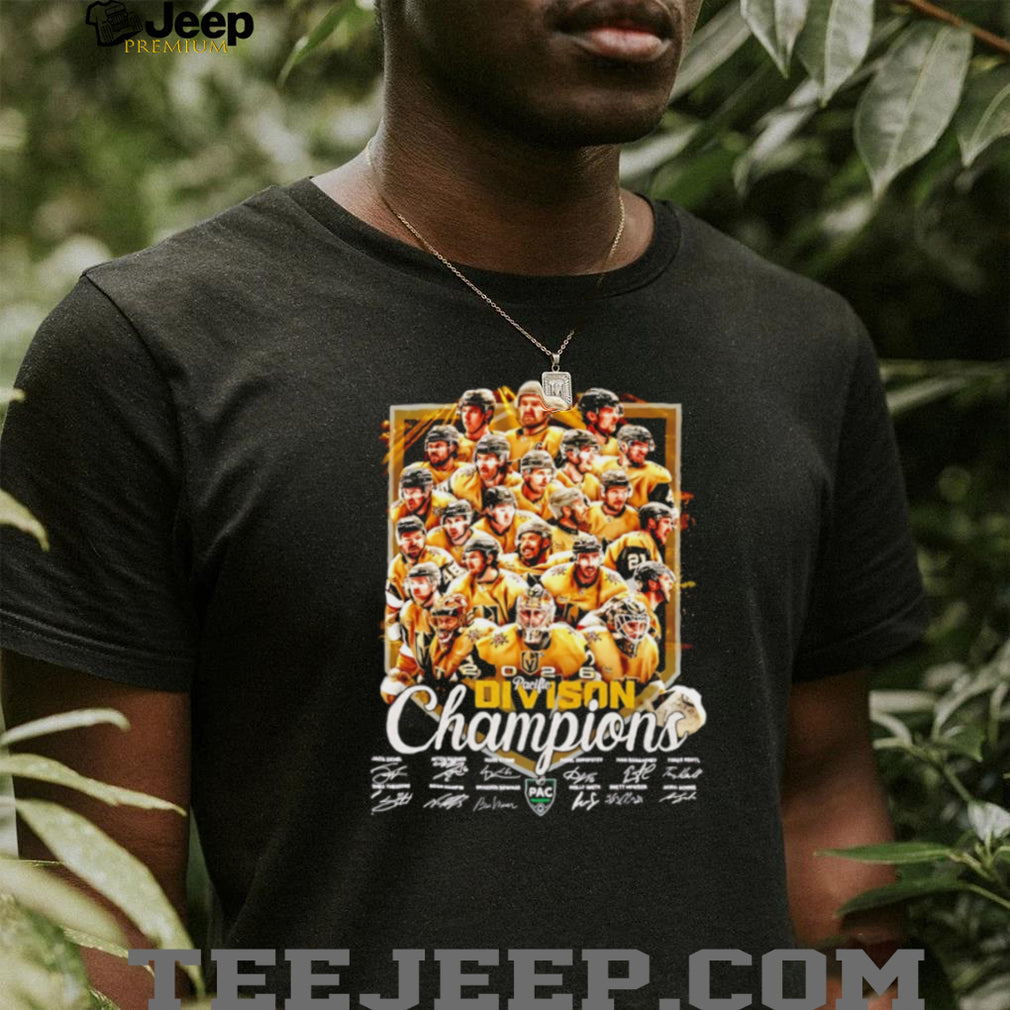 Vegas Golden Knights 2026 Pacific Division Champions Roster T Shirt