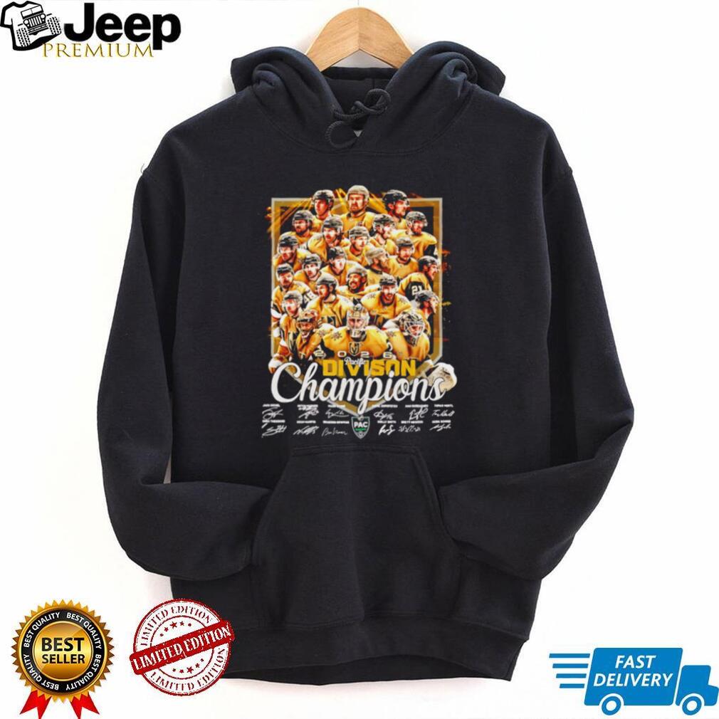 Vegas Golden Knights 2026 Pacific Division Champions Roster T Shirt