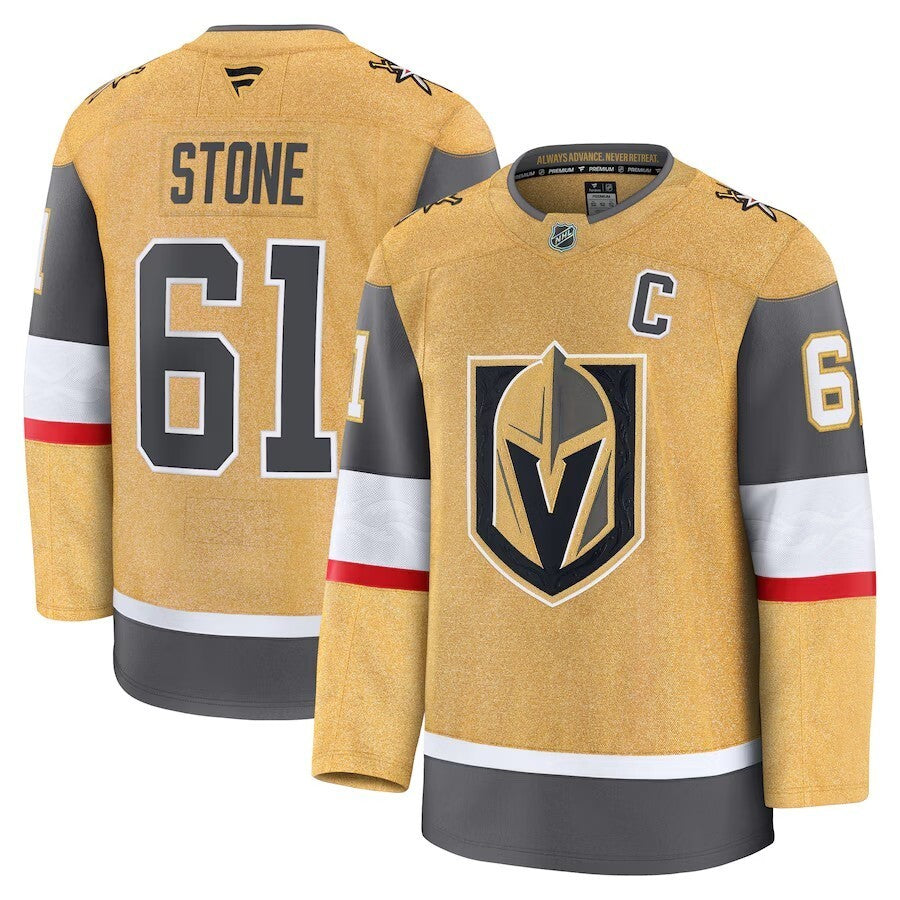 Vegas Golden Knights #61 Mark Stone Home Premium Jersey - Gold
