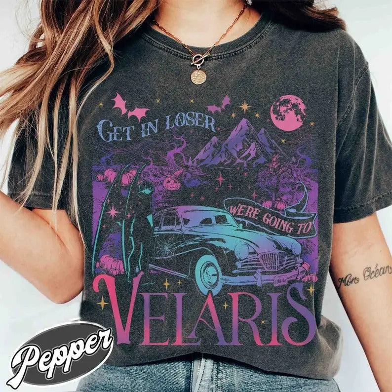 Velaris City of Starlight Tshirt, Velaris City of Starlight Shirt, Get in Loser Were Going to Velaris Shirt,  Bookish Gift Cotton Crewneck Shortsleeve