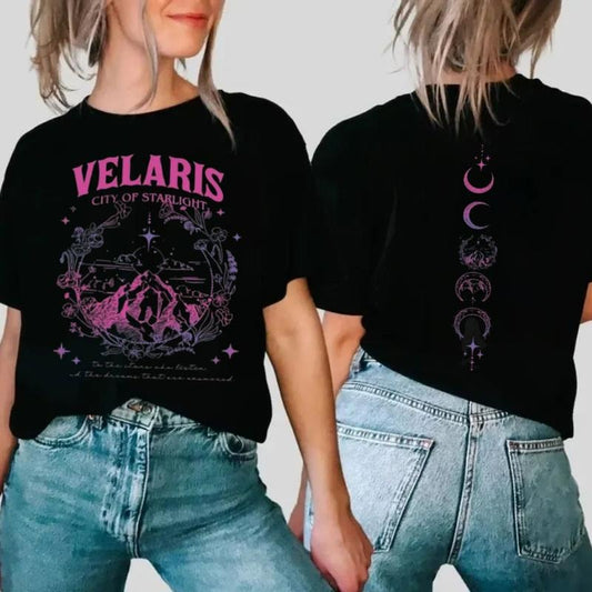 Velaris Double Sided Shirt, Acotar Shirt, Bookish Merch, Sarah J Maas, Night Court Shirt, Book Lover Tee, Unisex Sweater Pullover Tee