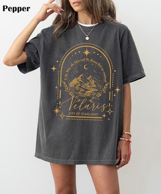 Velaris Embroidered Shirt, Fireheart Terrasen Shirt, The Bat Boys Shirt, Velaris ACOTAR Shirt, Velaris City Of Starlight,...