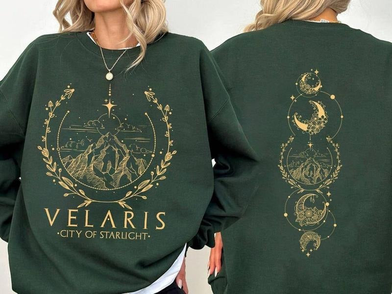 Velaris Sweatshirt, The Night Court Shirt, Night Court Symbol Sweatshirt, A Court Of Thorns And Roses Court Shirt, Acotar Sweatshirt, Bookish Shirt, Vintage Book Sweater