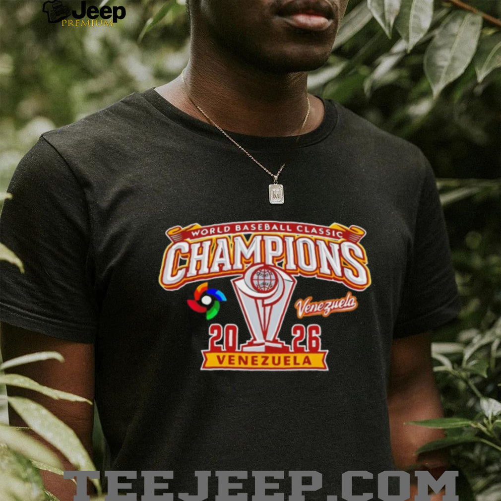Venezuela 2026 World Baseball Classic Champions Gold Trophy T Shirt