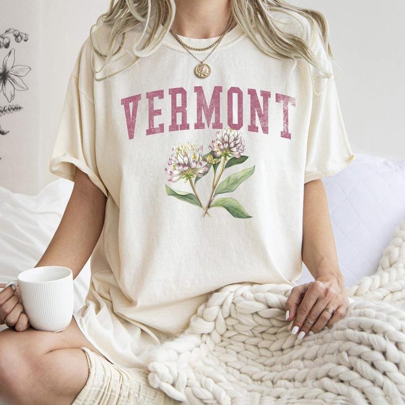 Vermont State Flower Comfort Colors Tshirt, Women's