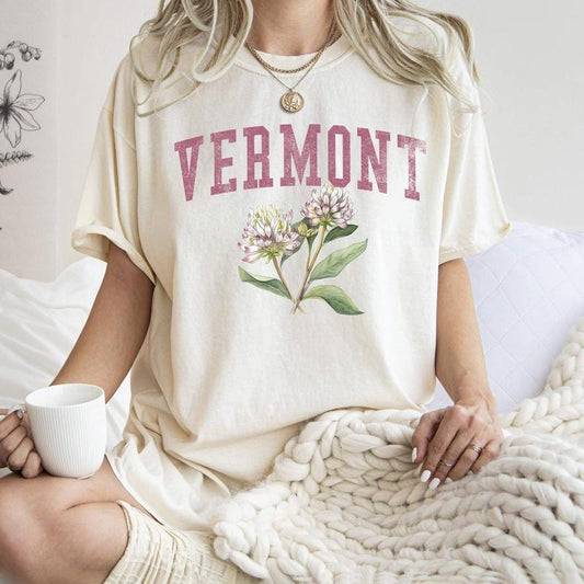 Vermont State Flower Comfort Colors Tshirt, Women's