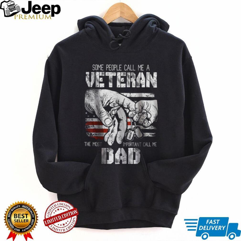 Veteran Dad Fist Bump US Flag Patriotic Father’s Day Shirt