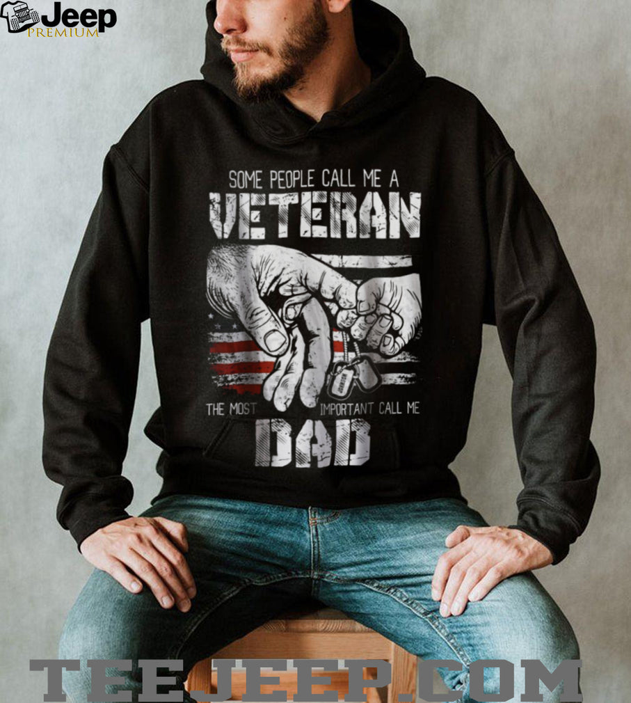 Veteran Dad Fist Bump US Flag Patriotic Father’s Day Shirt