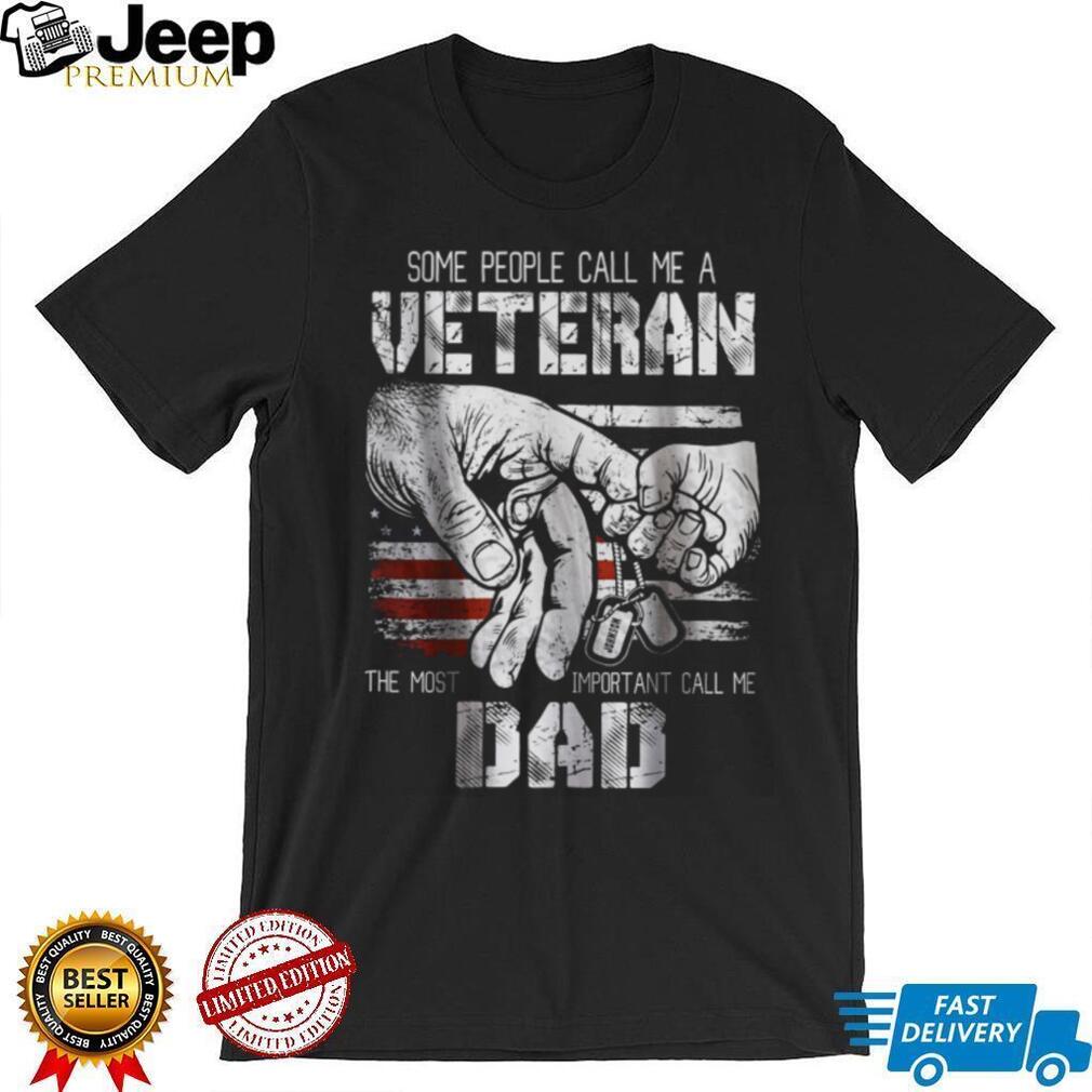 Veteran Dad Fist Bump US Flag Patriotic Father’s Day Shirt