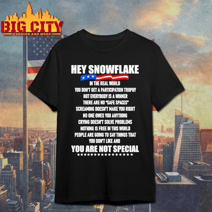 Veteran Hey Snowflake You Are Not Special Shirt