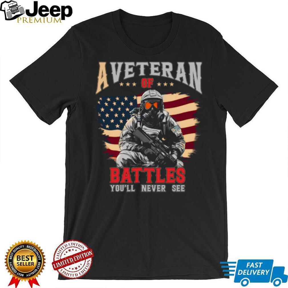 Veteran Of Battles You’ll Never See Gas Mask Soldier Graphic T Shirt