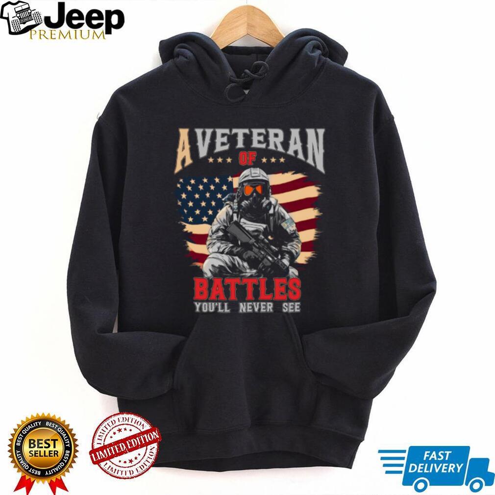 Veteran Of Battles You’ll Never See Gas Mask Soldier Graphic T Shirt