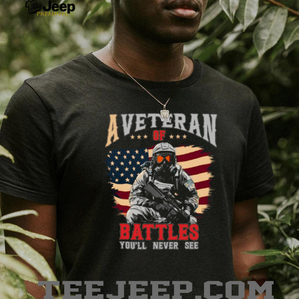 Veteran Of Battles You’ll Never See Gas Mask Soldier Graphic T Shirt