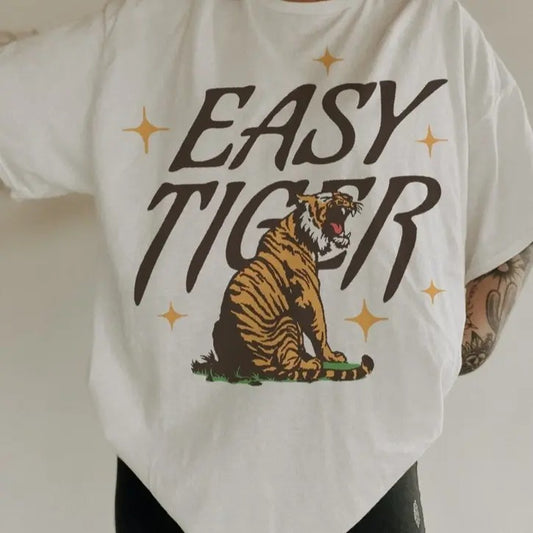 Victoria Maxwell, Comfort Colors, Easy Tiger Tee, Trendy aesthetic comfort colors graphic tee, vintage inspired graphic tee, Gift for her