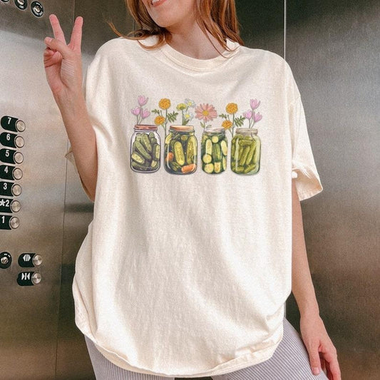 Victoria Maxwell, Vintage Canned Pickles Shirt, Pickle T-shirt, Pickle Lover Shirt,Pickle Jar Shirt, Canning Season Shirt, Comfort Colors, Gift for Gardener, Homemade Pickles