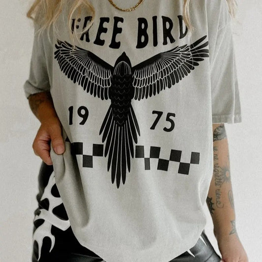 Victoria Maxwell, Vintage Free Bird Comfort Color Shirt, Boho, Retro Graphic Tee, Eagle Graphic, Thunderbird Shirt, Vintage Inspired Shirt Oversized