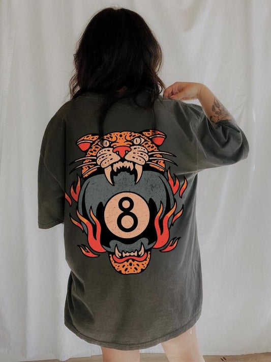 Victoria Maxwell, Vintage Graphic Tee, Lucky Leopard Tee Comfort Colors Traditional Tattoo T 8 Ball Shirt Grunge Streetwear Western Lucky Me T-Shirt, Better Luck Next Time