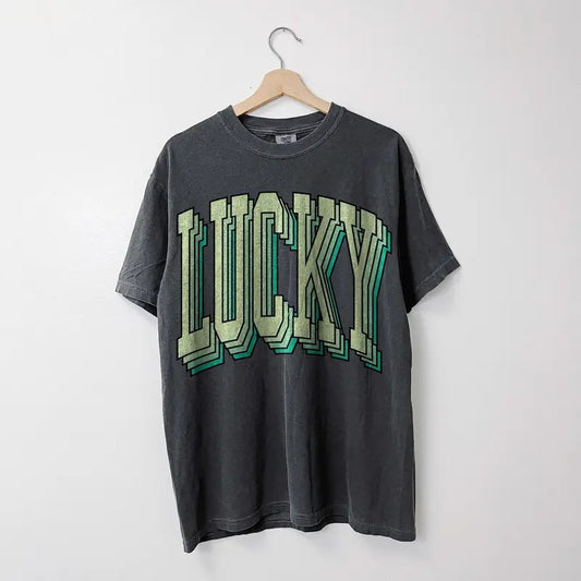 Victoria Maxwell, Vintage Graphic Tee, Retro Lucky Shirt, St Patricks Day T-shirt, Lucky Shirt, Oversized Shirts, Comfort Colors Shirt, St Pattys Lucky Shirt