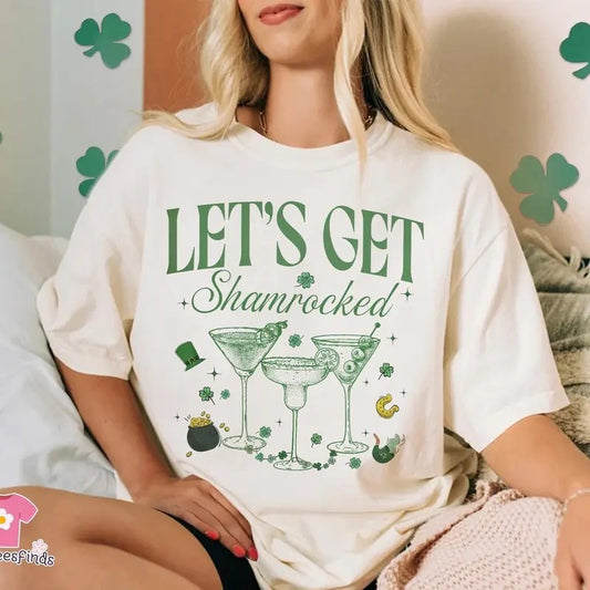 Victoria Maxwell, Womenswear Graphic Tee, Lets Get Shamrocked Shirt, St Patrick's Day Shirt, St Paddys Day Shirt, Funny...