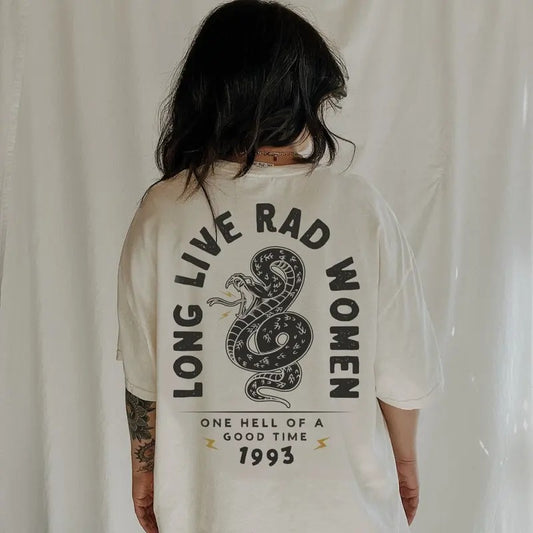 Victoria Maxwell, Womenswear Graphic Tee, Vintage Crewneck T-Shirt, Long Live Rad Women Tee, Trendy aesthetic boho comfort colors tee, feminist girl power shirt, Gift for her