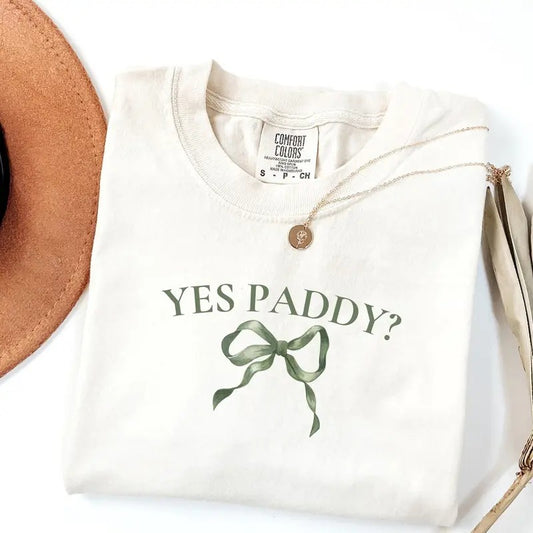 Victoria Maxwell, Womenswear Vintage Graphic Tee, Comfort Colors Yes Paddy St Patricks Day Shirt, Coquette Aesthetic Bow Shirt, Cute 90s Tee St Paddy Outfit Funny Irish Shirt, Gift For Her