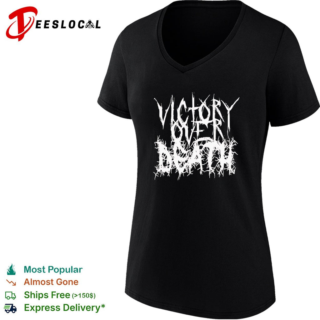 Victory over death metal font shirt