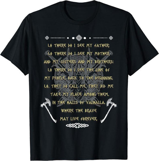Viking Prayer Before the Battle Vikings Warriors T-Shirt | Unisex cotton tee Gifts, Crewneck