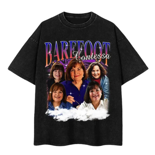 VinBarefoot Contessa Vintage T-Shirt, Retro 90's Bootleg Tee, Movie Washed Shirt