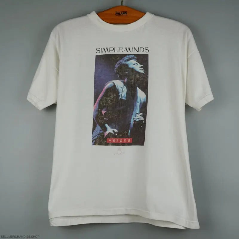 Vintage 1990 Simple Minds t-shirt unisex cotton Tshirt