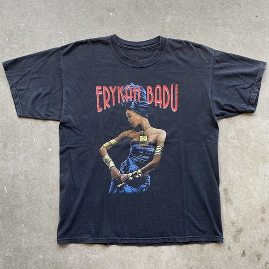 Vintage 2001 Erykah Badu Tour T Shirt  Musiq Talib Kweli Rap Tee, Gift for her, Gift for him Cotton Menswear Cotton Menswear Top Decoration