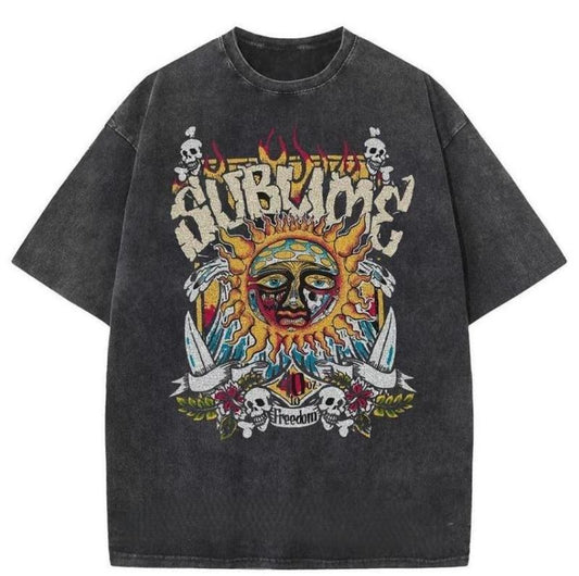 Vintage 40Oz To Freedom T-Shirt, graphic T-shirt, Short Sleeve Cotton Menswear Tshirt Crewneck  Womenswear Top