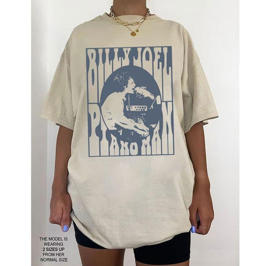 Vintage 70s Piano Man Billy Joel Album Shirt, Piano Man Vintage 70s Billy Joel Fan T Shirt