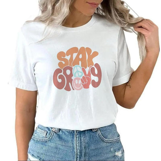 Vintage 70s Stay Groovy Sweatshirt Crewneck, Retro Sweater, Boho Hoodie , Spring Gift for Unisex Cotton Womenswear