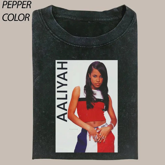 Vintage 90's Aaliyah Shirt , Comfort Colors , Unisex Shirt , Aaliyah Fan, Aaliyah Fan Tee Womenswear Top