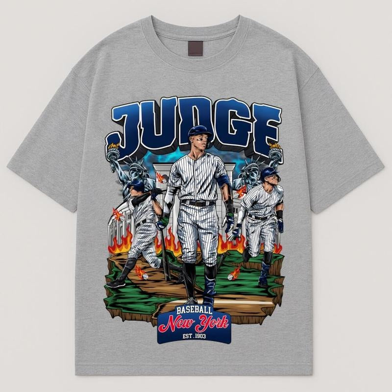 Vintage 90s Aaron Judge Unisex Tshirt, Retro Comics Style Aaron Judge New York Baseball Team Shirt, Gift for Fans, Baseball Legend Tee