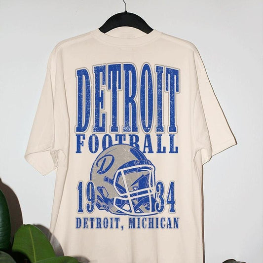 Vintage 90s Detr0it Football Tshirt, Retro Football Tee, Vintage Michican 1934, Gifts For Men Women, Men, Vintage Graphic For Men