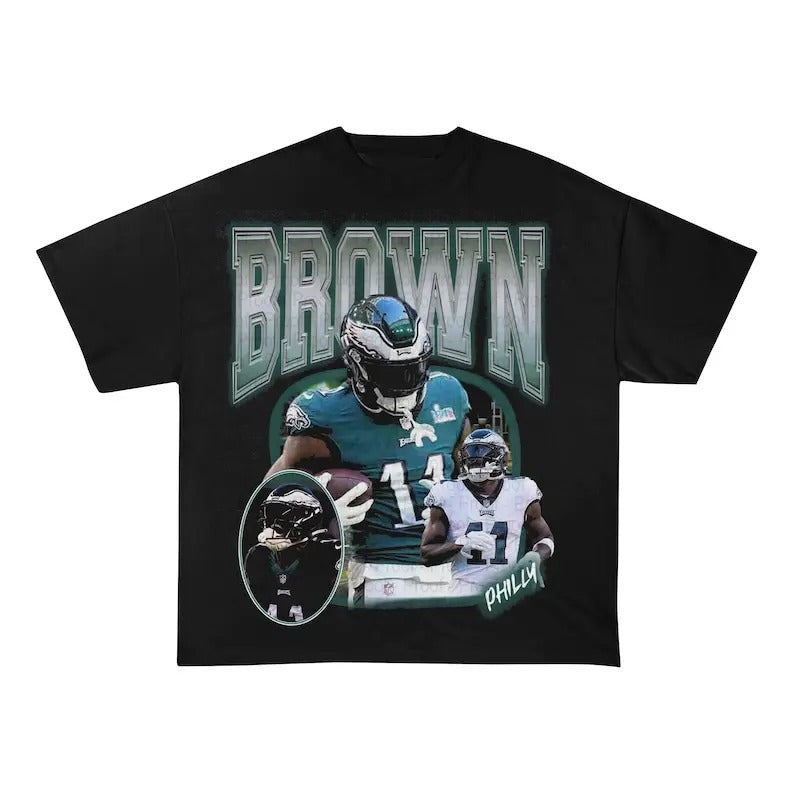 Vintage 90s Graphic Style A.J. Brown T-Shirt | Vintage Tee Graphic T-Shirt Sweatshirt Hoodie | Sport Tee - Gift For Fan