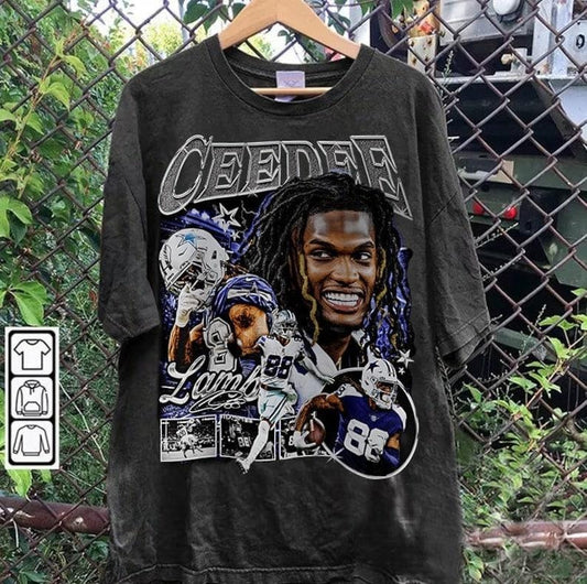 Vintage 90s Graphic Style CeeDee Lamb T-shirt - CeeDee Lamb T-shirt - Retro American Football Tee For Man and Woman Unisex T-shirt Classic Fabric