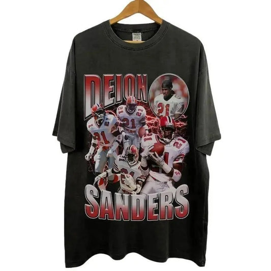 Vintage 90s Graphic Style Deion Sanders T-Shirt, Retro Football Bootleg Tee, Unisex All Size S-5XL Sweatshirt, Hoodie, Comfort Colors